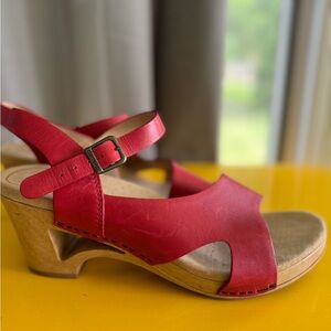 Dansko red Tasha sandals